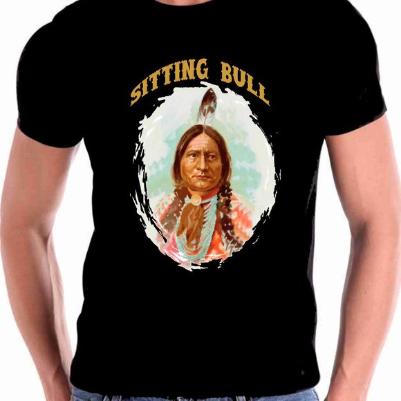 Sitting bull native Indian chief T-shirt - Picture 1 of 1